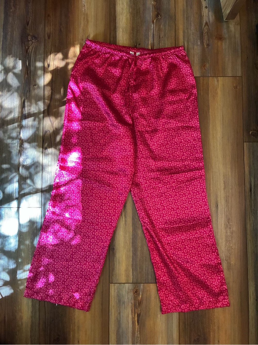 Liz Claiborne Hot Pink Printed Crop Length Lounge Pants
